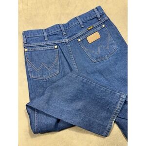 Wrangler Mens Blue Denim Jeans Size 32x30 Classic‎ Fit Straight Leg Workwear